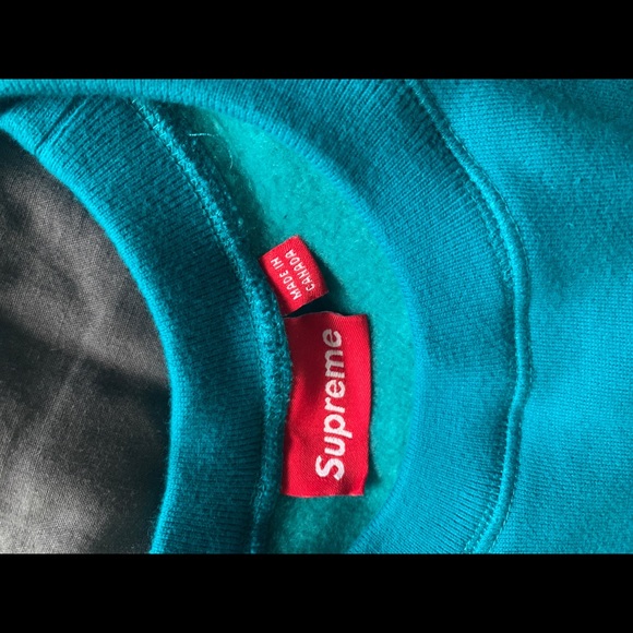 Turquoise Supreme crewneck - Picture 3 of 5